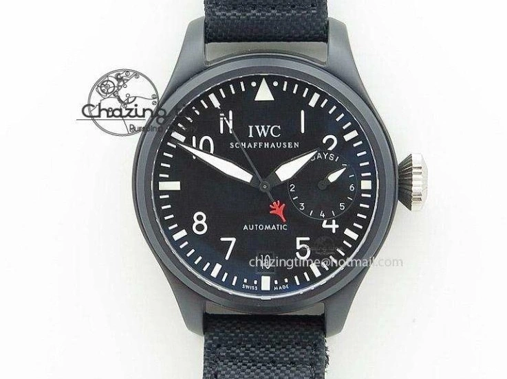 MIROTIME 0822 Cozy Pilot Chrono SS IW387802 V6F 1:1 Best Edition On Brown Leather Strap A 7323